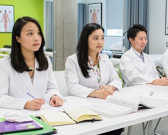 Canadian healthcare students studying medical terminology